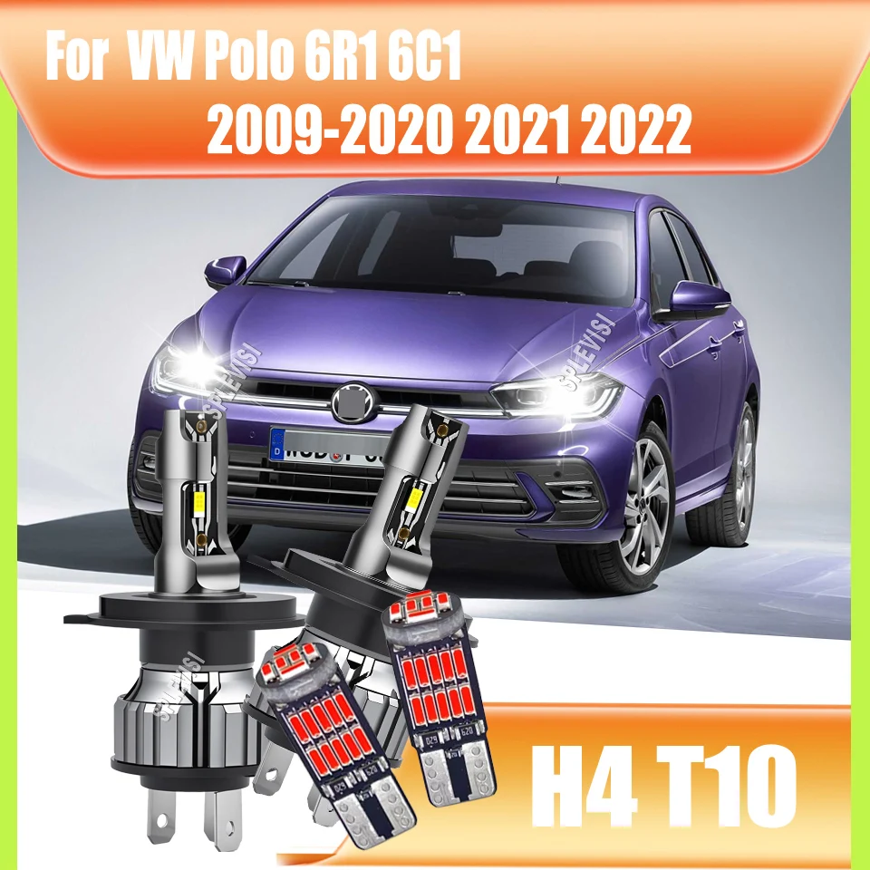 

LED Headlight Bulb Mini Wireless 150W/Pair 6000K CSP Car Lamp For VW Polo 6R1 6C1 2009 2010 2011 2012 2013 2014 2015 2016-2022
