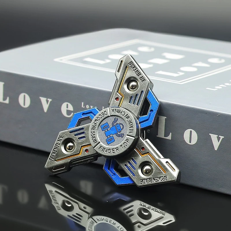 Giroscopio con punta delle dita Giocattoli agitati Tempo di rotazione prolungato Edc Cuscinetti silenziosi Fidget Spinner Giocattoli in metallo Sensorie per adulti
