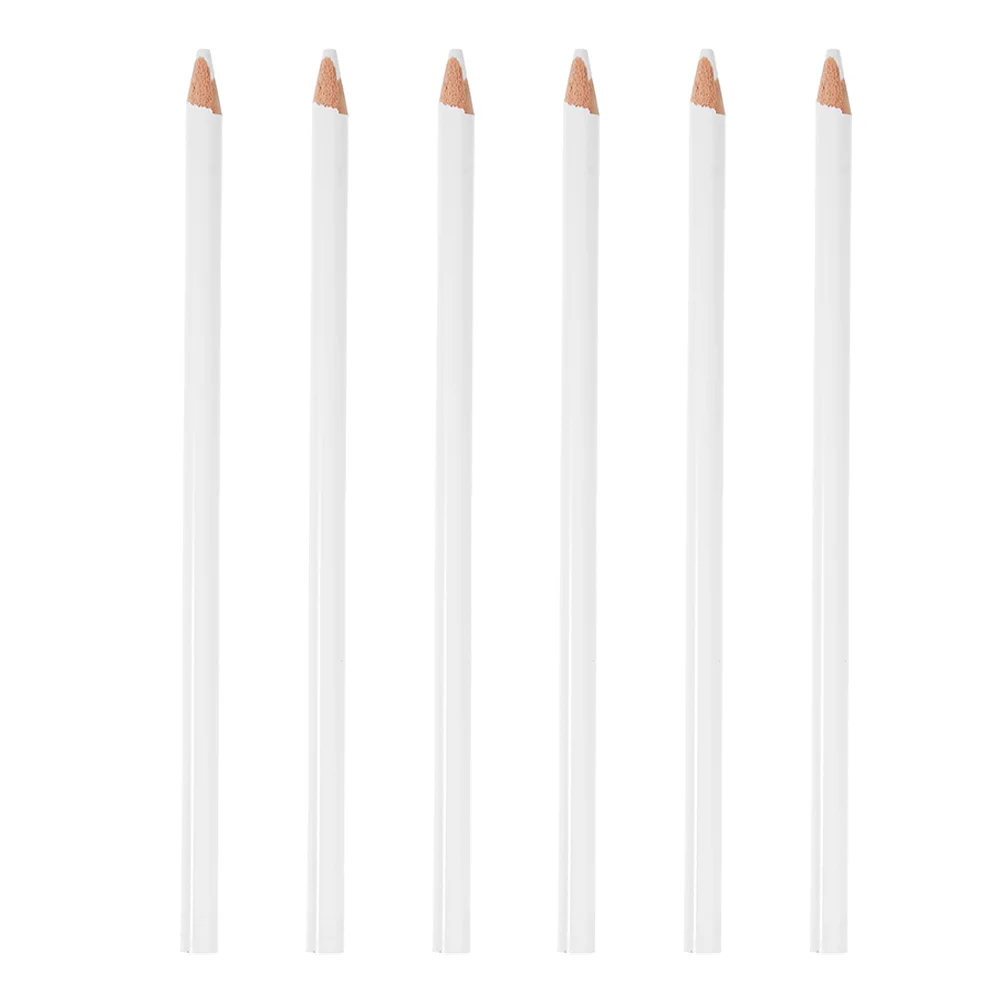 6 Pcs Special Pencil Woodworking White Drilling Sewing Fabric Pencils Chalk for Wooden Marking