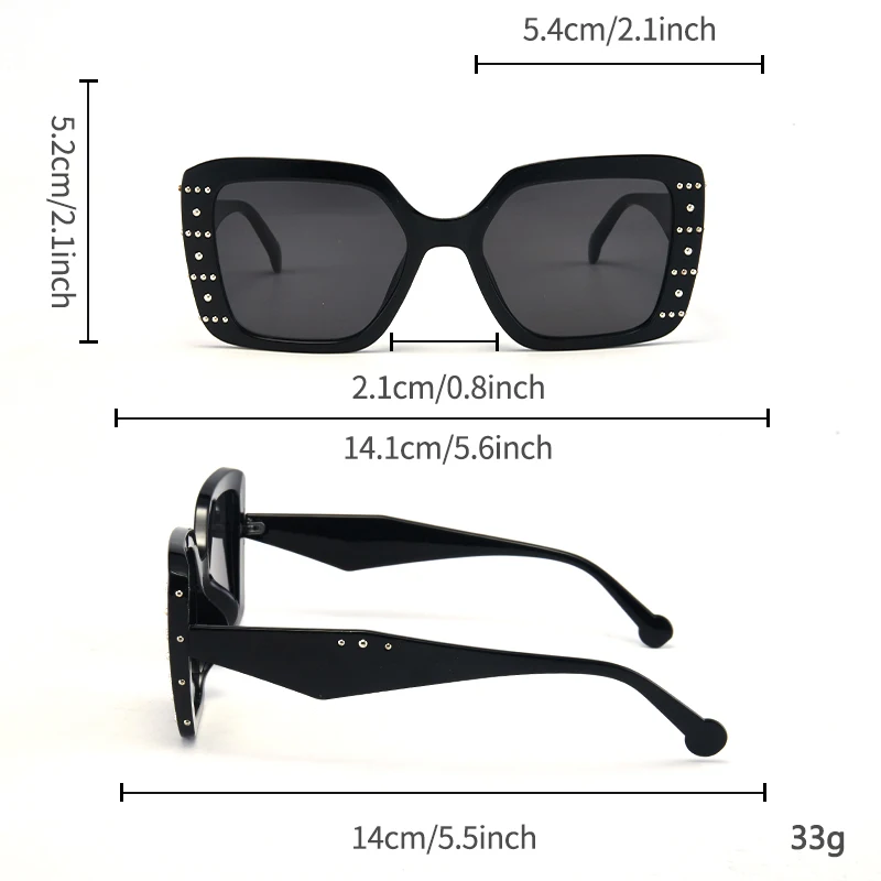 1 قطعة نظارات الموضة النسائية الجديدة إطار مربع كبير الحجم أنيق عصري نمط الشارع هدية عيد حفلة يومية نزهة ركوب الدراجات الشمس P