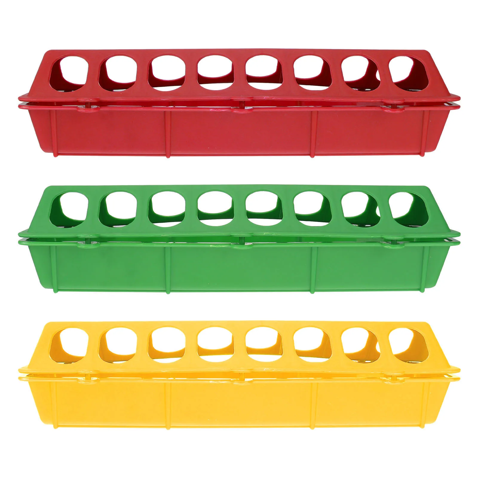 

3Pcs Poultry Feeder Anti-Spill Food Bowl Multi-Slot Design Easy Disassemble for Chicken Pigeon Quail Bird Feeding