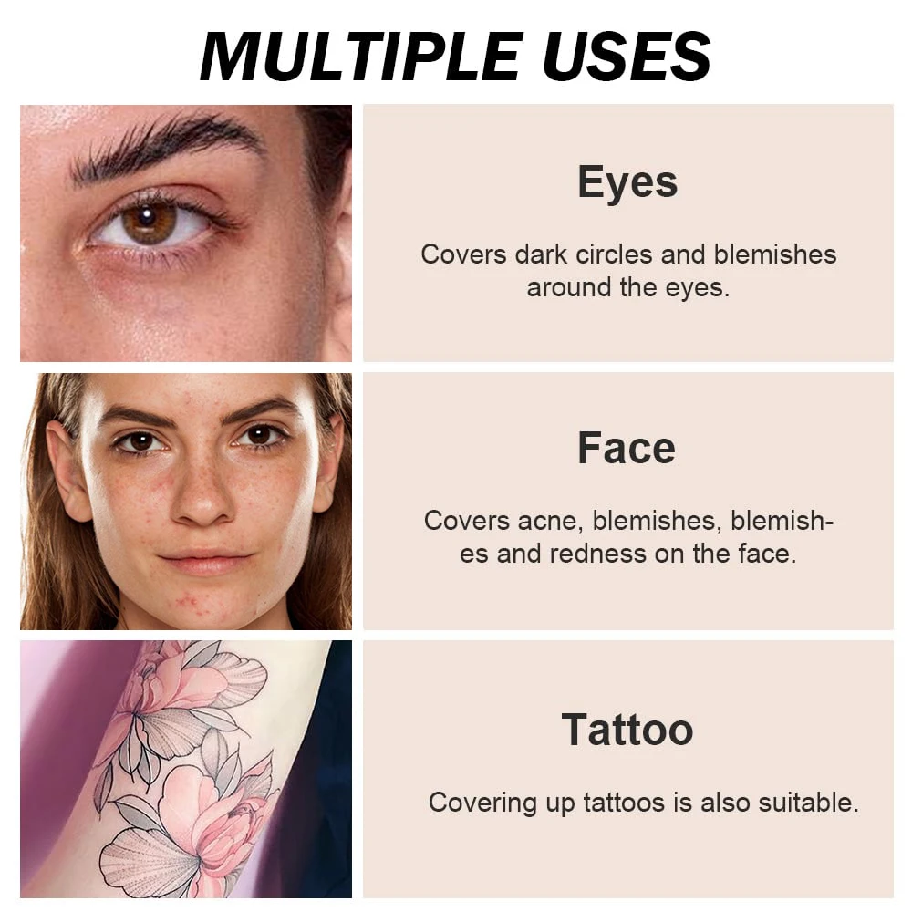 คอนซีลเลอร์ 14 สีพร้อมคอนซีลเลอร์แบบยืดหยุ่นรองพื้นชนิดน้ําให้ความชุ่มชื้นเพื่อปกปิดความหมองคล้ําฉีกขาดราง Nasolabial พับ