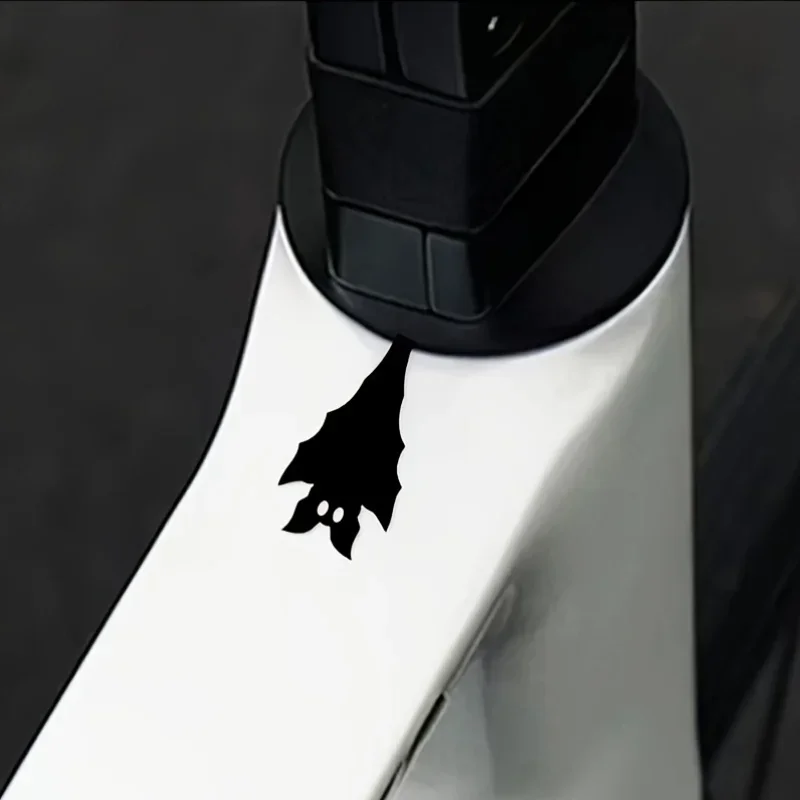 Halloween Upside Down Bat Silhouette Waterproof Vinyl Decal for Rearview Mirror Car Bicycle Motorcycle Laptop Phone DIY Decor