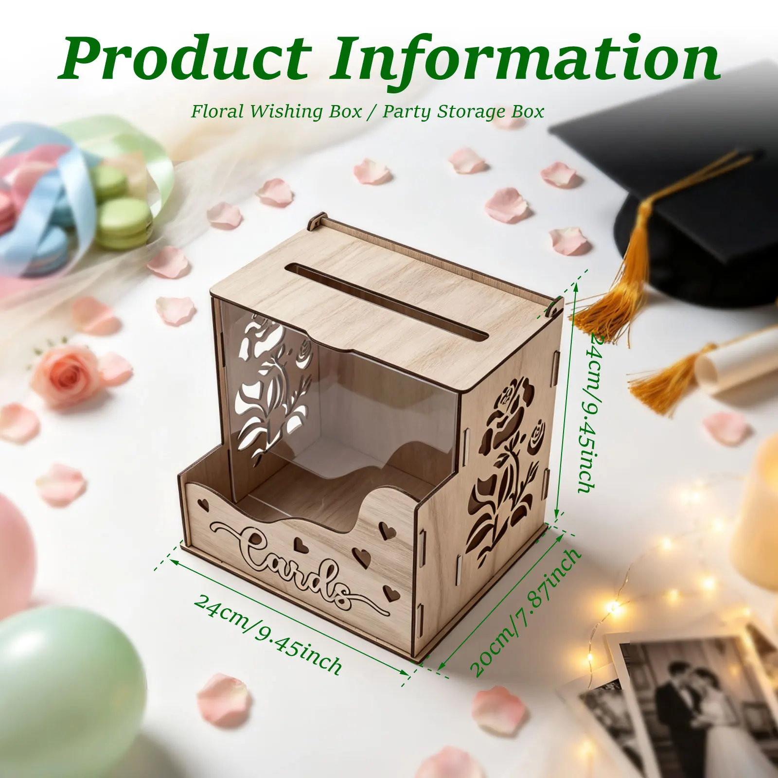 Caixa de Cartões de Festa em M - Wedding Card Box avaliação e preço