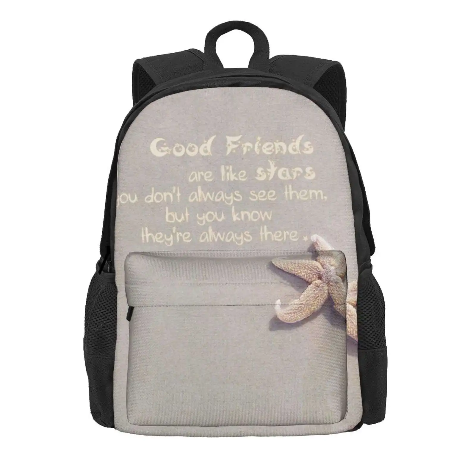 Good Friends Are Like Stars Hot Sale Schoolbag Backpack Fashion Bags Good Friends Stars Friends Quote Friendship Quote Friends