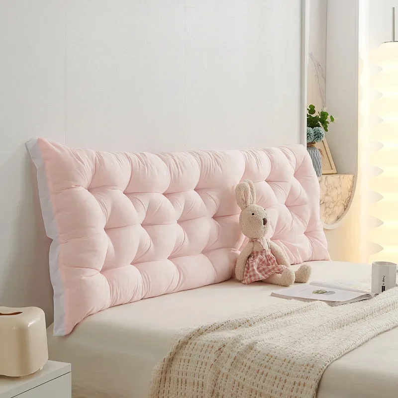 Matte Soft Bag Bedhead Cushion Large Pillow on Silk Bed Double Sofa Tatami Waist Protection and Anti-collision Soft Bags
