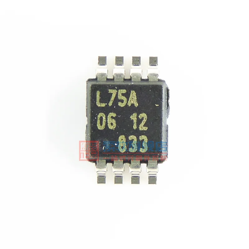 Free shipping    LM75ADP LM75AD LM75A L75A  MSOP-8 IC     10PCS