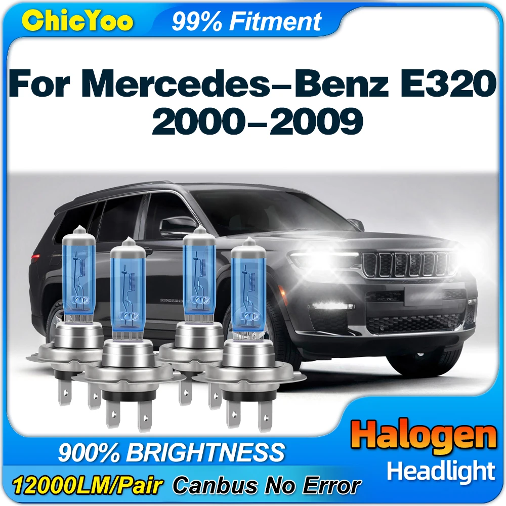 200W 12V Xenon Halogen Headlight 6000K White Car Lights Bulbs For Mercedes-Benz E320 2000-2003 2004 2005 2006 2007 2008 2009 