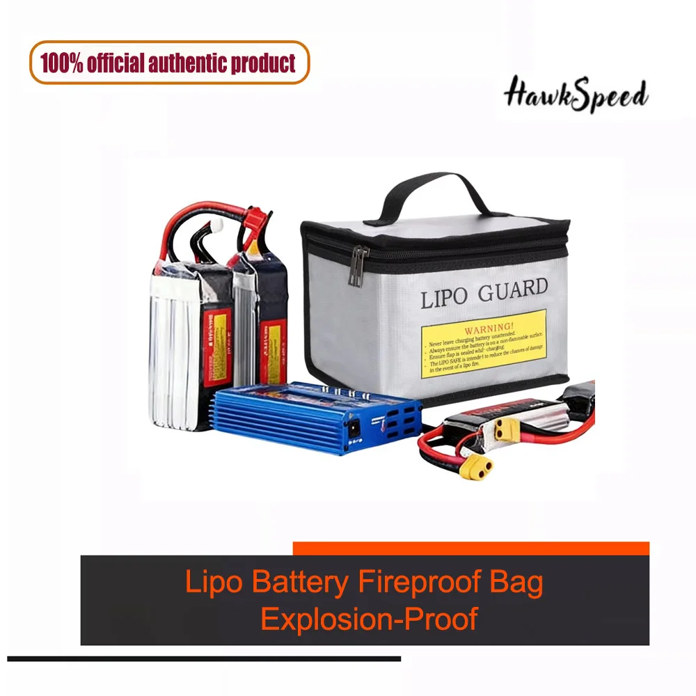 RC Lipo Battery Fireproof Bag Explosion-Proof, Heat Resistant Fiberglass Guard Pouch for Drone Car Quadcopter Charging Storage
