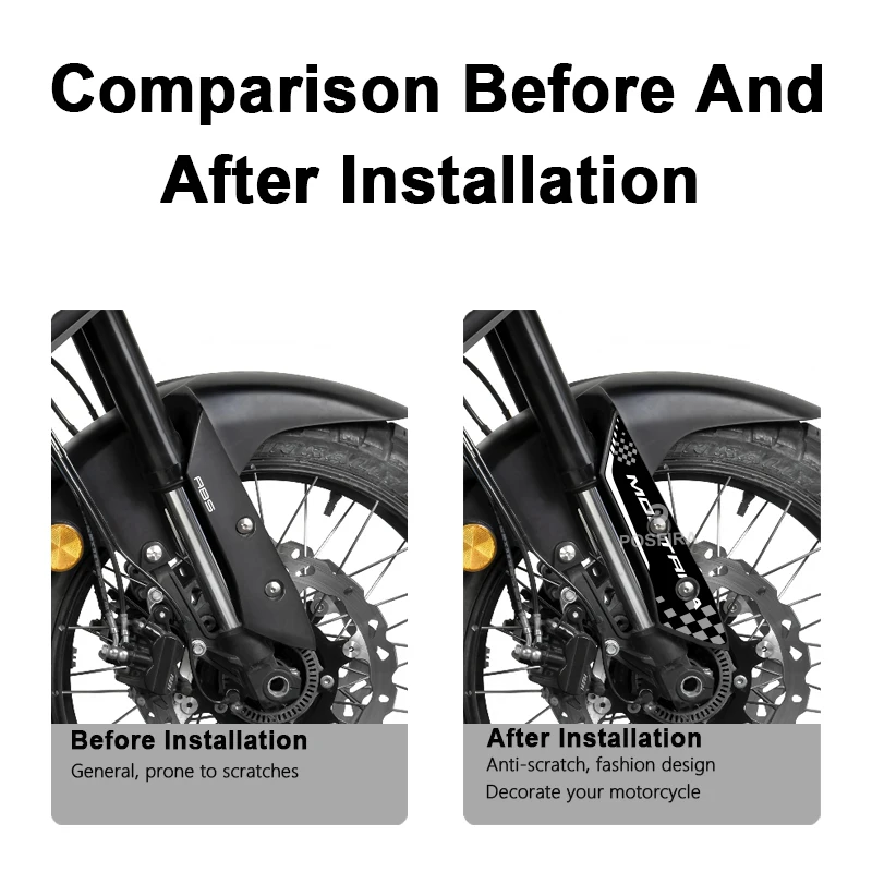 POSFIRA Motorcycle Front Fender Stickers Vinyl Mudguard Decals for Macbor Montana XR5 510 2020-2025 2024 2023 2022 Accessories