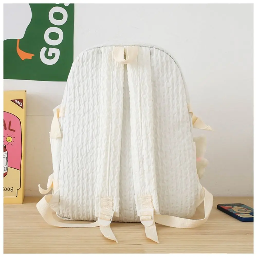 Soft Material Girls Schoolbags Black White Blue High School Size Large Capacity Backpack Boys Backpacks High School Students
