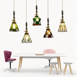 Industrial Mediterranean Retro Hanging Lights Wind Glass Dining Room Bedroom Homestaybed Lamps Retro Nostalgia Small Chandelier