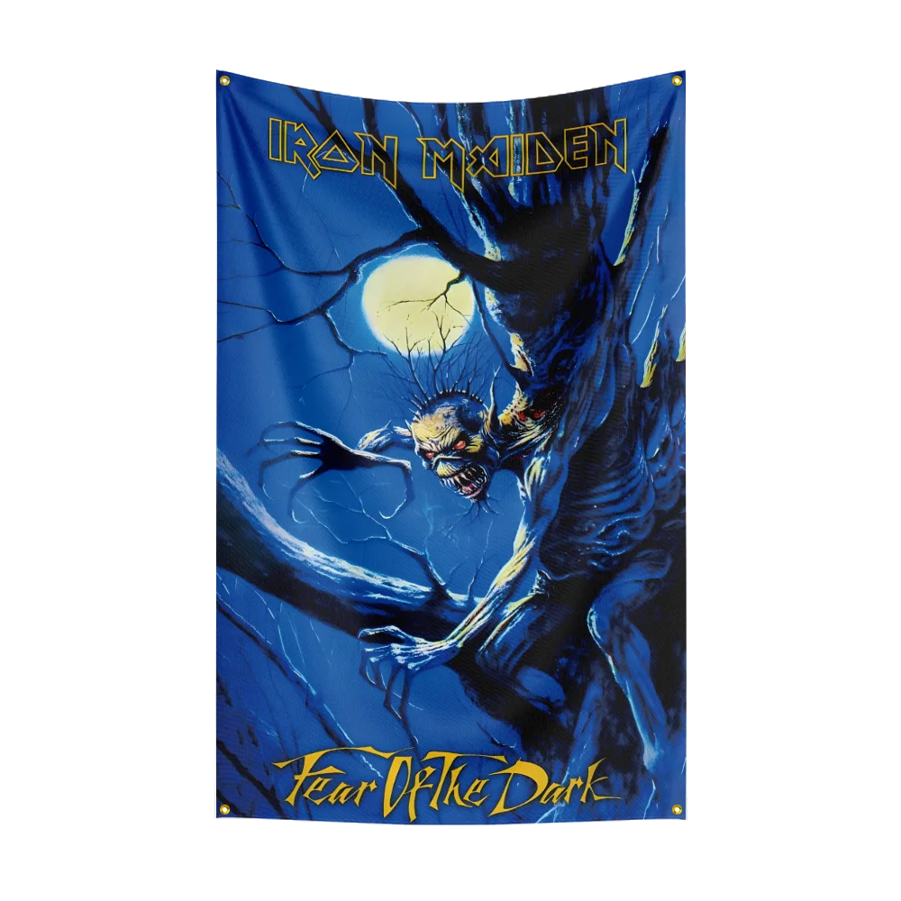 Ir-on M-M-aid-en band Polyester Banner Tapestry for club  Garage Decor Concert Flag fan collection