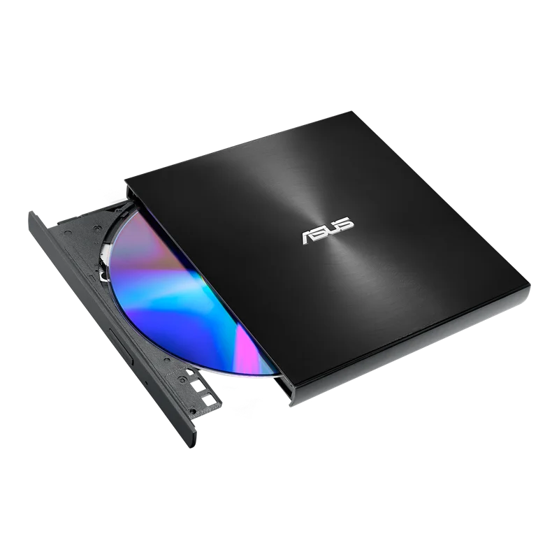 ASUS ZenDrive U9M (SDRW-08U9M-U)/موقد DVD محمول فائق النحافة 8X أسود مع USB Type-C وType-A