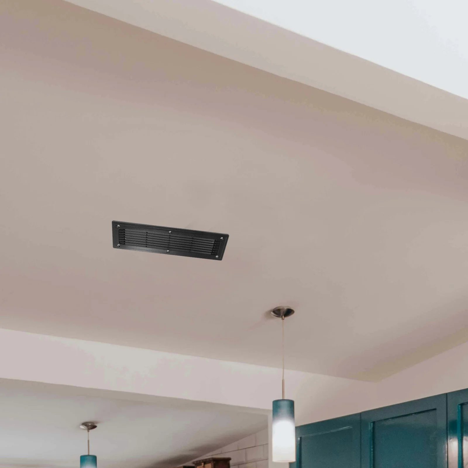 

Black Vent Cover for Boat Floor Register Central Ac Rectangular Air Vent Grille Louvered Flush Mount Rv Yacht