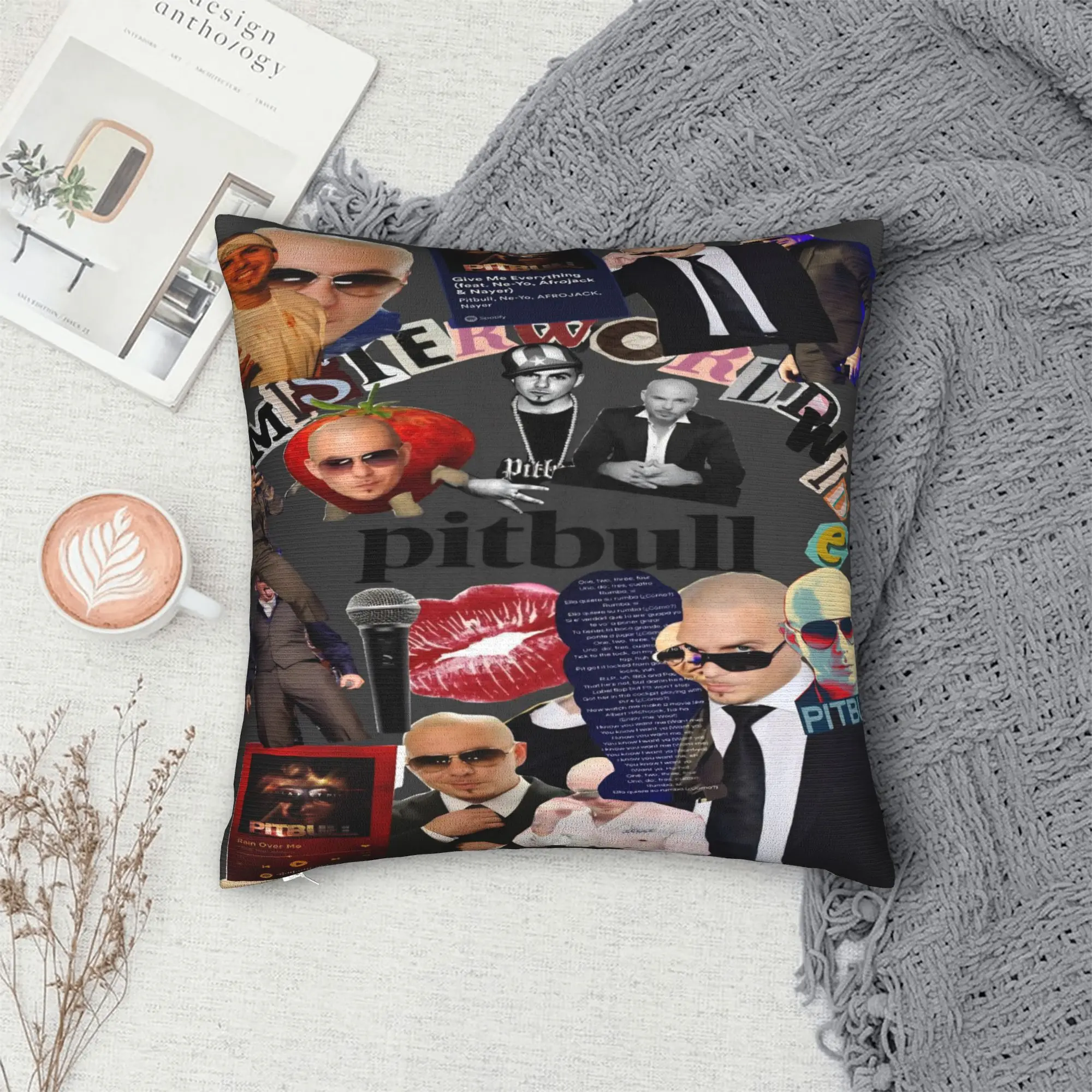 New Style Seat Singer Pitbull Tour 2026 Decoration Pillowcases Merch  Pillow Covers Zipper Multi Size