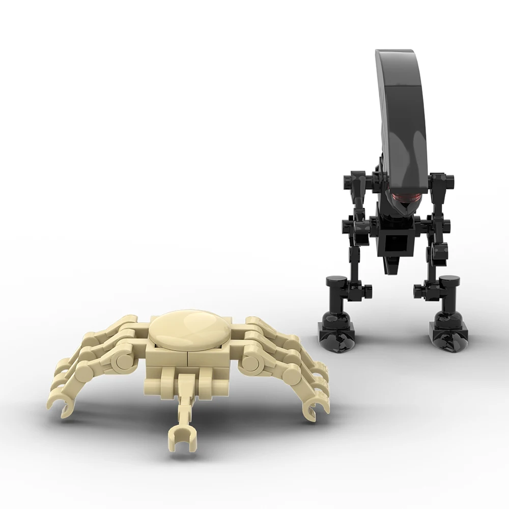 MOC-Blocos de Construção Alien e Face Hugger, modelo parasitóide, DIY Bricks Sets, brinquedos Xenomorph Monster, presente de aniversário para