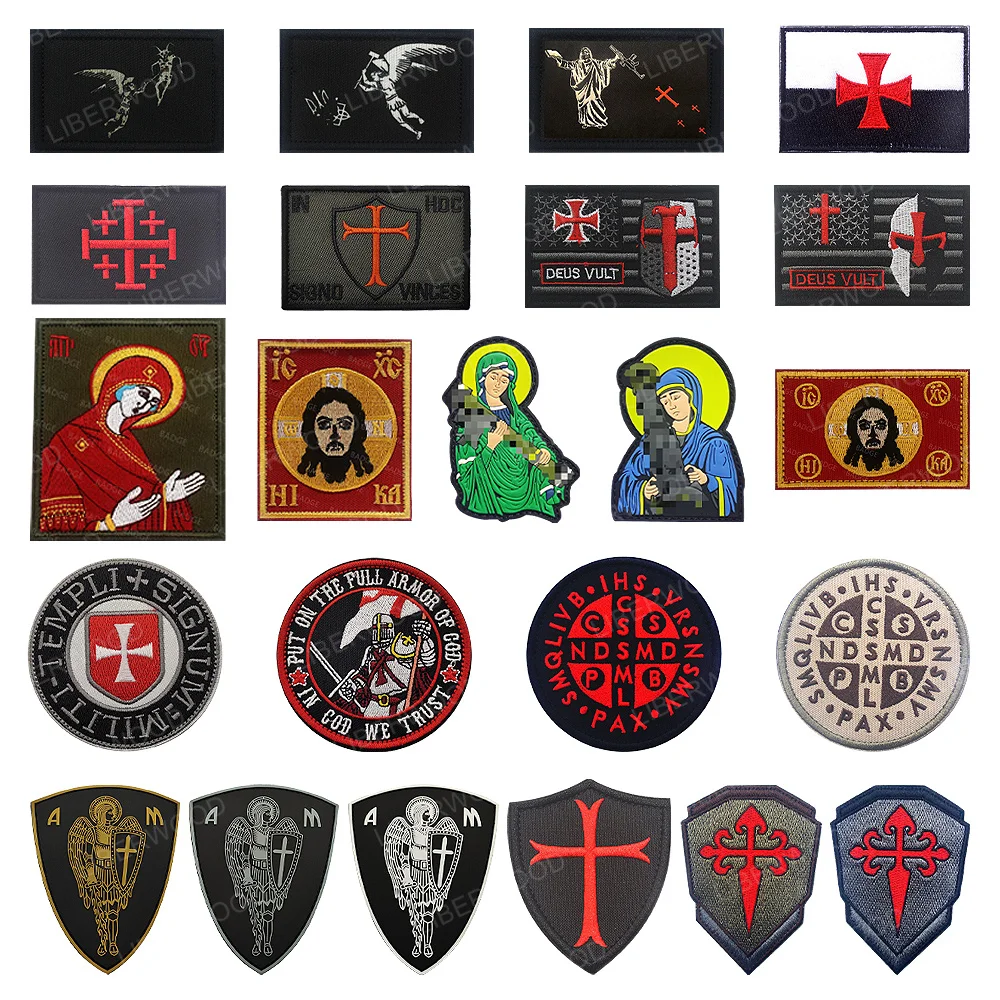 Christian Cross Jesus Patch Virgin Mary Russian Michael Patch