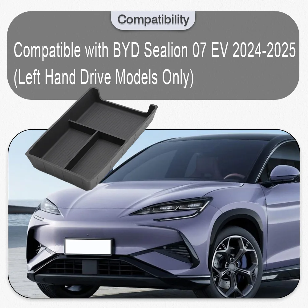 

For BYD Sealion 07 EV 2024-2025 Car Center Central Armrest Storage Box Console Tidying Tray Organizer Box Interior Accessories