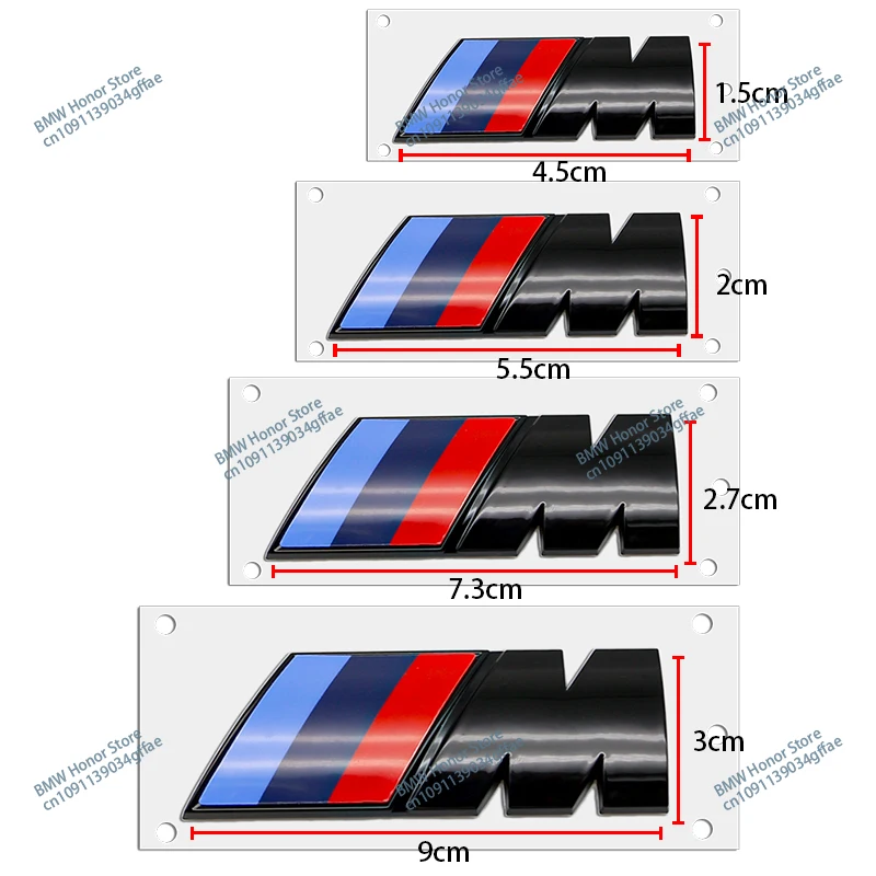 Autocollant de coffre d\'insigne de garde-boue de voiture avec logo noir 3D, emblème M, accessoires pour BMW G22, F30, F10, Bery X5, X6, E39, E46,