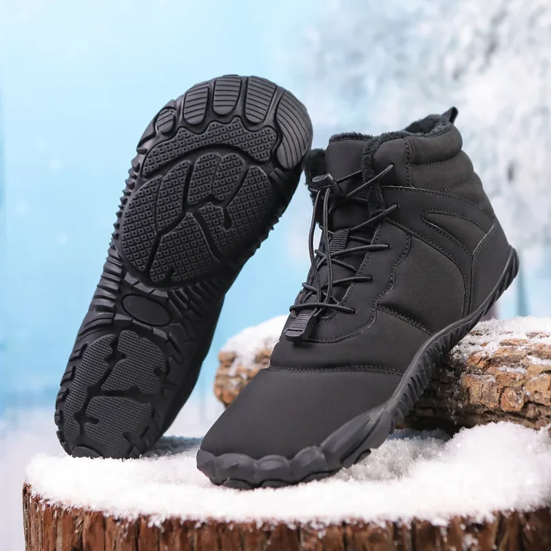 

Outdoor High-Top Thickened Fleece Lined Snow Boots Men's Anti-slip Wear-resistant Women's Waterproof Warm Cotton Boots