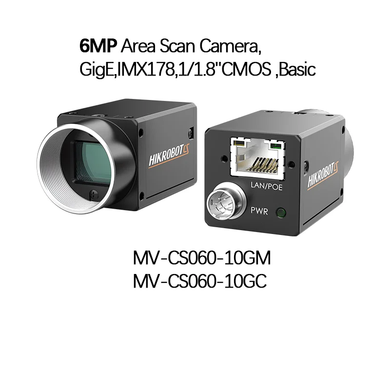 

Hikrobot MV-CS060-10GM，MV-CS060-10GC Industrial Camera，6MP Area Scan Camera,GigE,IMX178