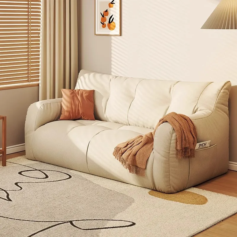 

Fabric sofa small apartment 2025 new rental room living room double triple tatami sitting area lazy sofa