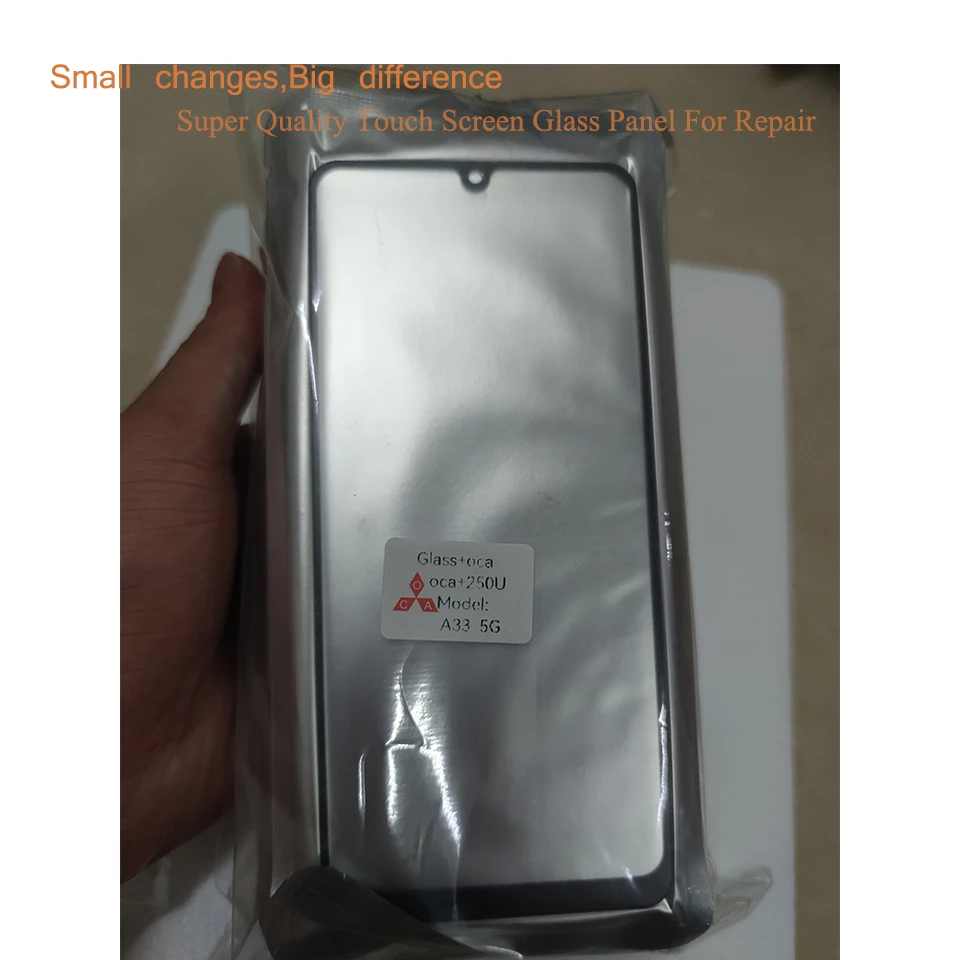 10Pcs/Lot For Samsung Galaxy A33 5G A336 Touch Screen Front Outer Glass Panel LCD Lens Glass With OCA Glue