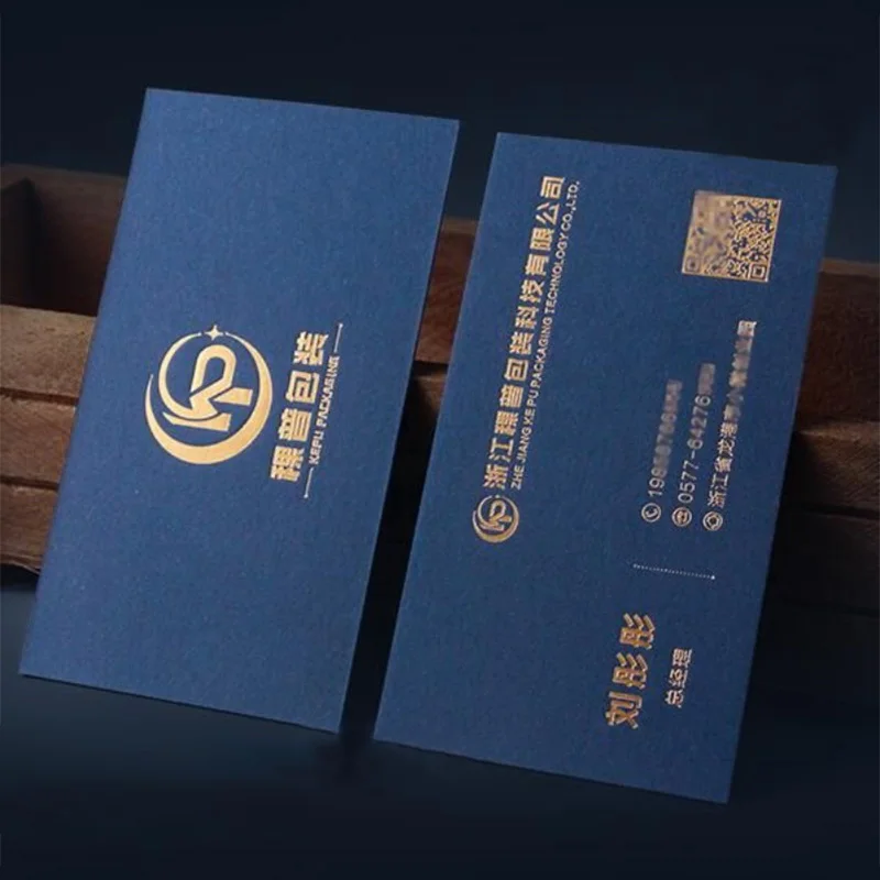 Custom Business Cards 3D Specialty Paper Double-sided Hot Stamping Embossed Logo Gold Foil Sliver Debossed logo Personalization