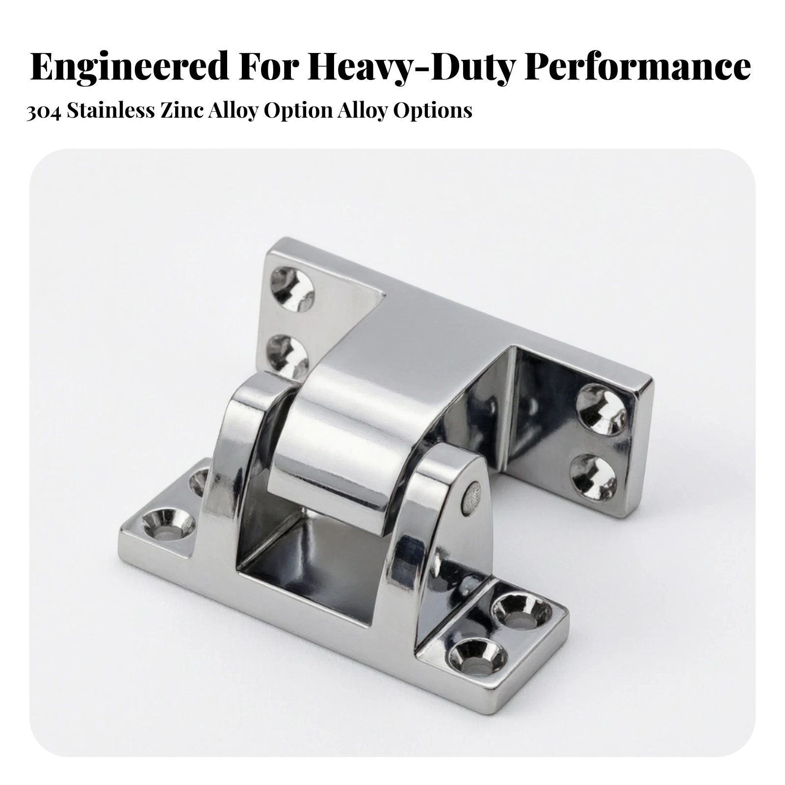 Door Hinge Screw-Mount Panel Hinge Hardware Polished Sturdy for Builders, Cold Rooms, Oven Doors