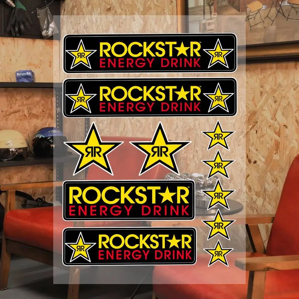RockstaR- EN-eR-gy Cute Anime Stickers Waterproof Vinyl Decals For Laptop Phone Case Notebook Luggage