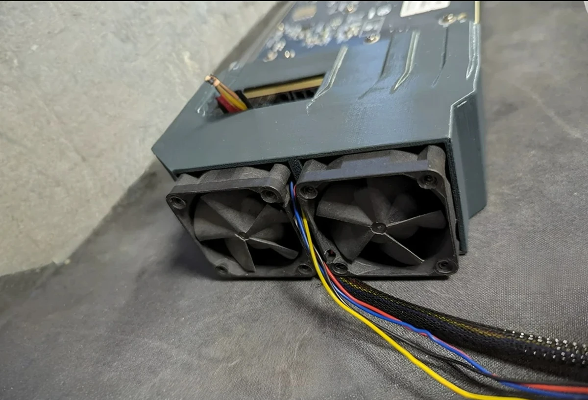 Ultra Short Dual High-Speed 4cm Fan for AMD Instinct MI100 PCIe Compute Card