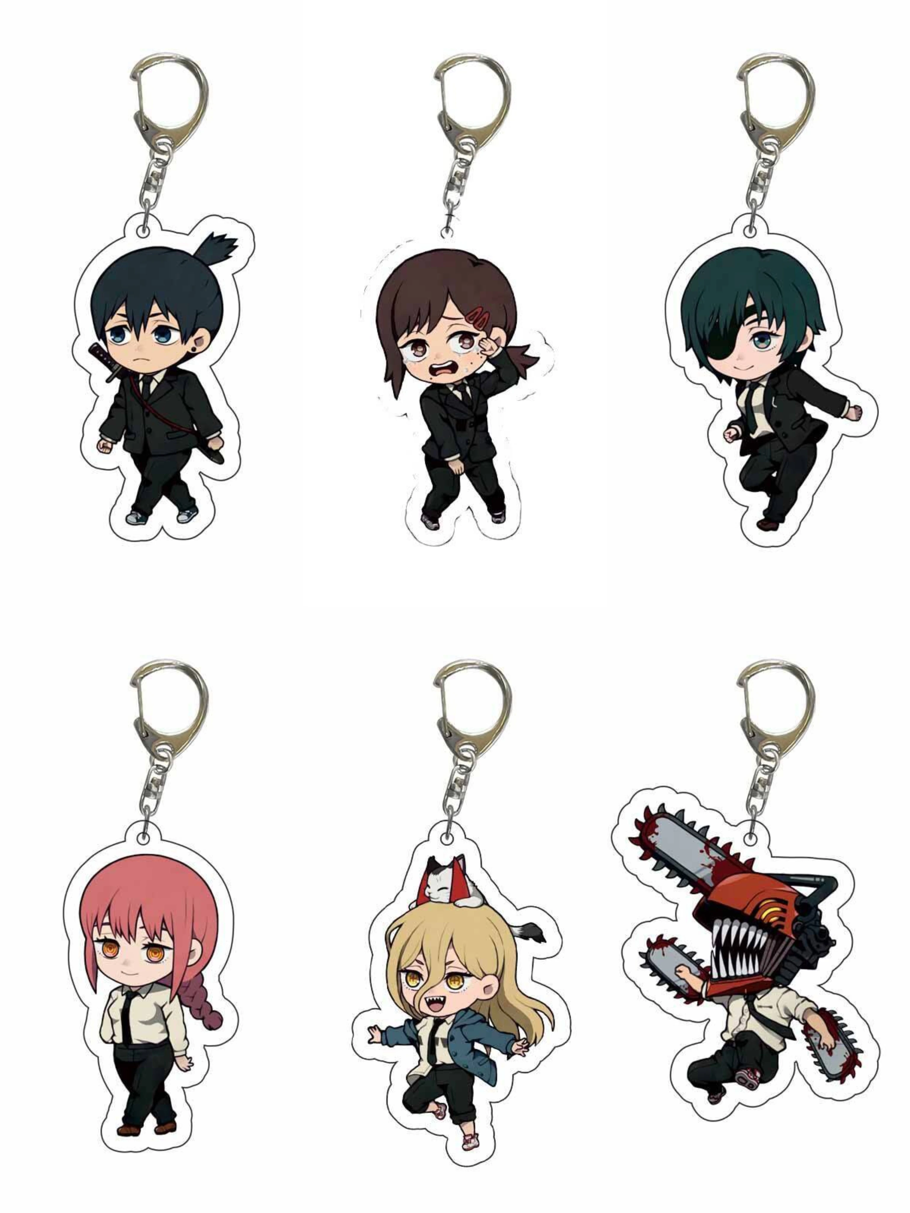

5CM Anime Chainsaw Man Makima Beam Angel Reze Acrylic Keychain Anime Peripherals Custom Cartoons Cute Backpack Pendant Gift