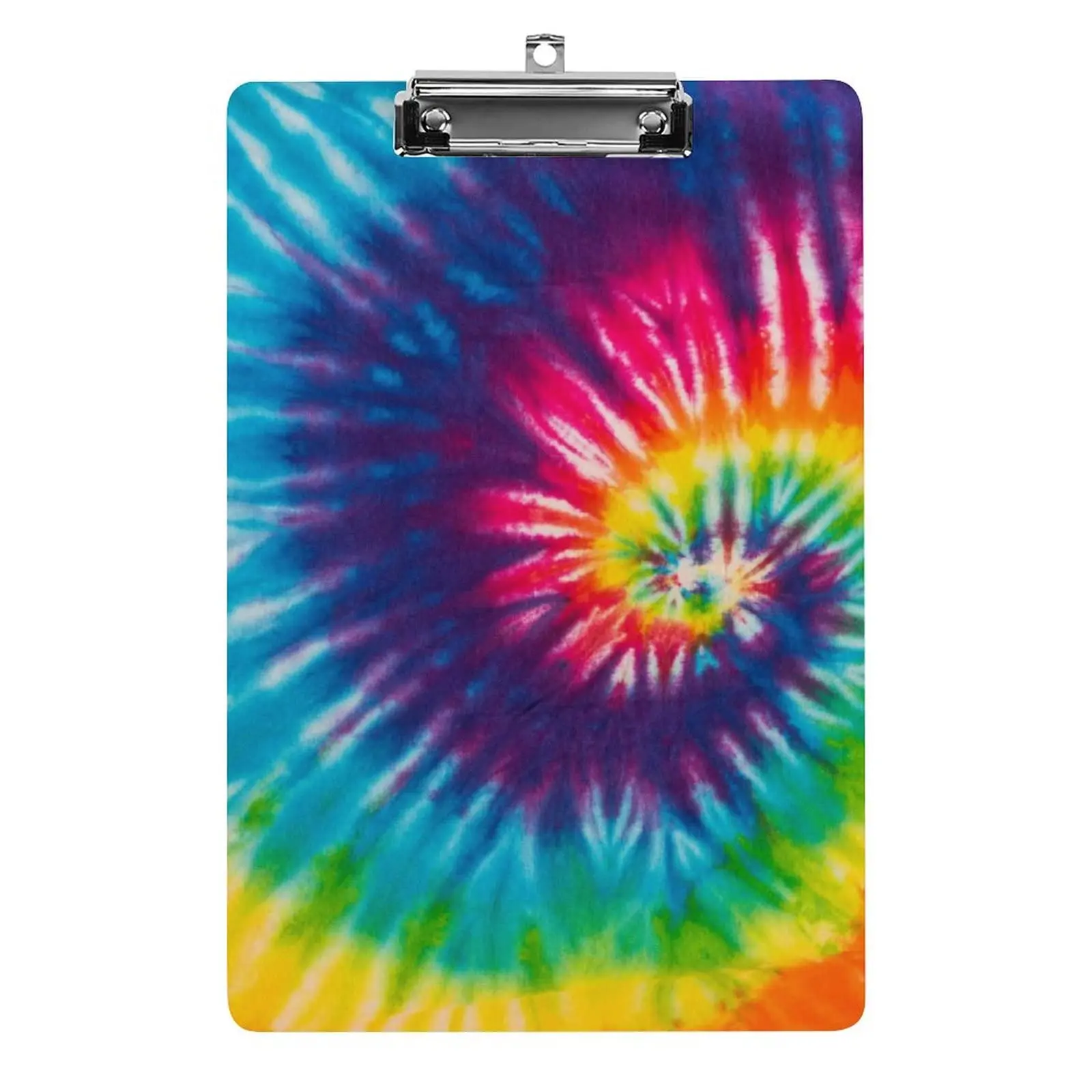 Plastic Clipboard A4 Letter Size Tie Dye Watercolor Clipboards for Student Teacher School Classroom Office Acrylic ClipBoards