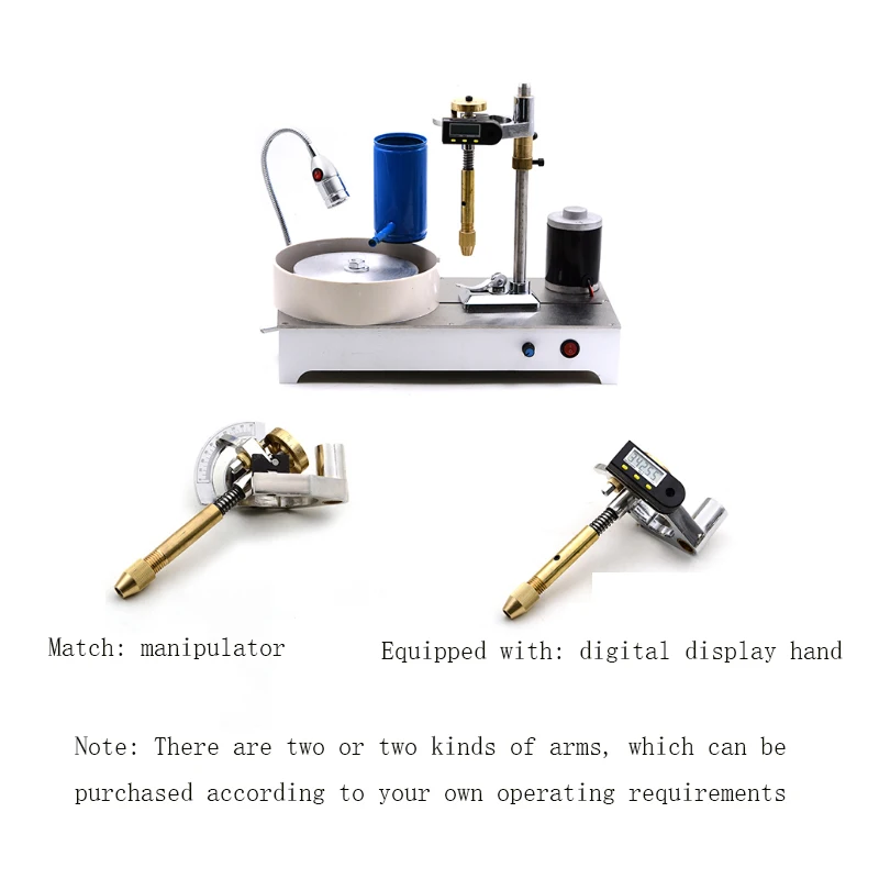 Speed Adjustable Jewelry Making Gem Cutting Equipment Gem Cutting Machine Treasure Stone Carving Face Machine  Polishing Machine