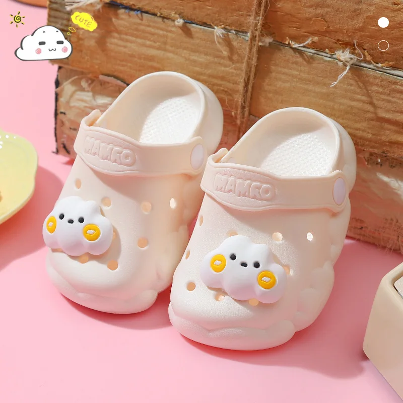 Bebek terlik yaz bebek sevimli yumuşak taban kaymaz sandalet kızlar için karikatür sevimli Sandal bebek için Boy çocuk bahçe sandalet