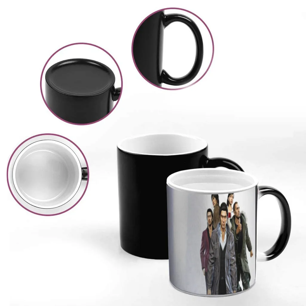 Yakuza Like a Dragon Game One Piece Coffee Mugs And Mug Creative Color Change Tea Cup Ceramic Milk Cups Novelty Gifts