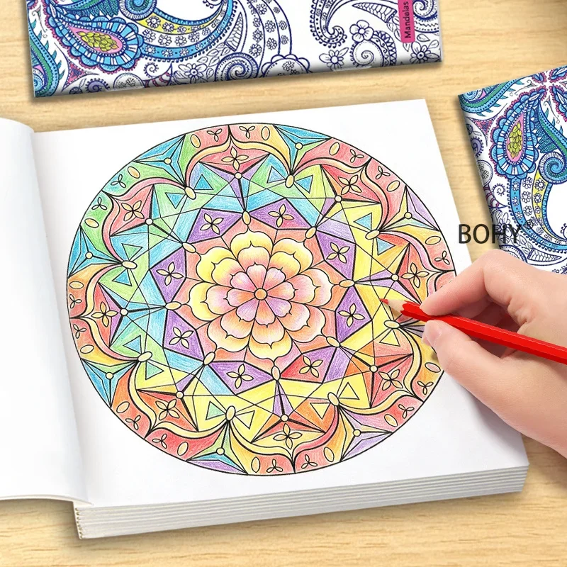 1 Exotic Mandala Meditation Coloring Book, 24 Pages of Zen Inspired Coloring Inner Pages for Adults To Relax, Art Color Practice