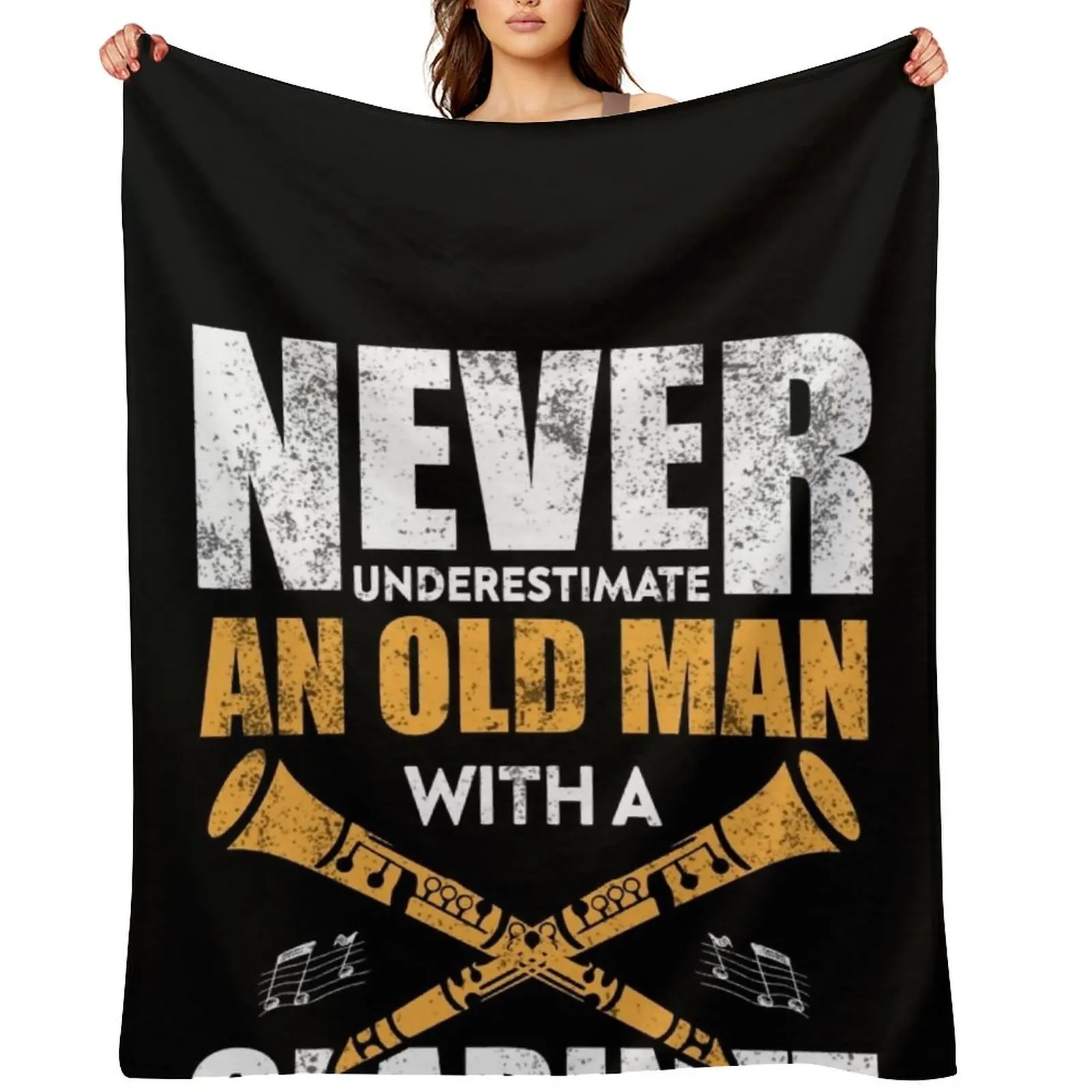 

Clarinetist Dad Grandpa Clarinet Throw Blanket Stuffeds Shaggy Luxury Thicken Hairys Blankets