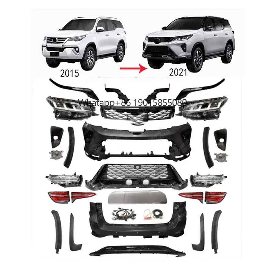 

Car Parts Car Exterior Accessories Front Facelift Body Kit Front Bumper Kit for Fortuner 2015-2020 Upgrade to 2021