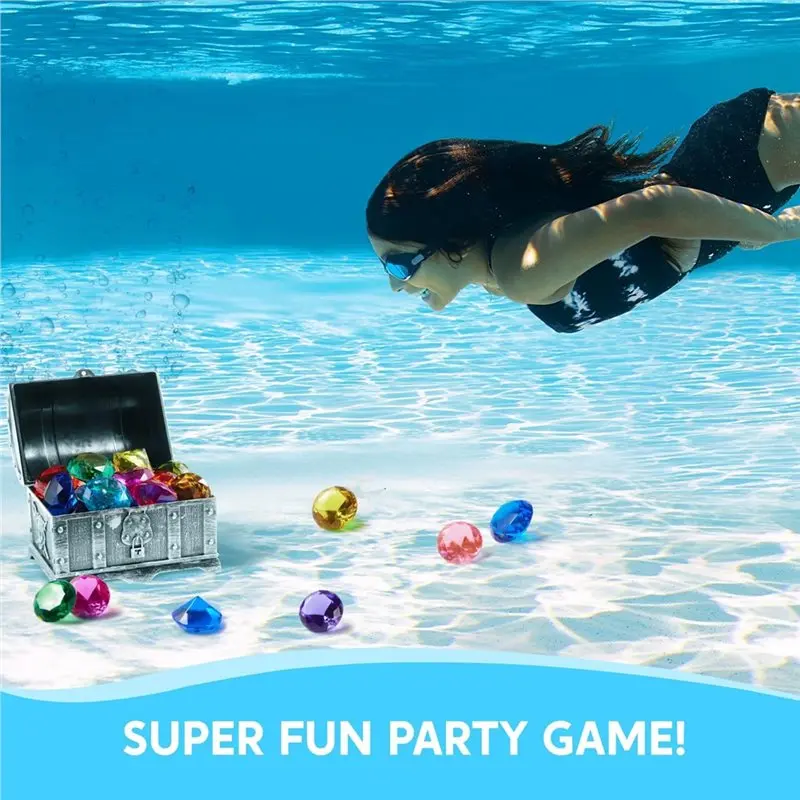 FBIL-16 Big Colorful Diamond With Pirate Treasure Chest Water