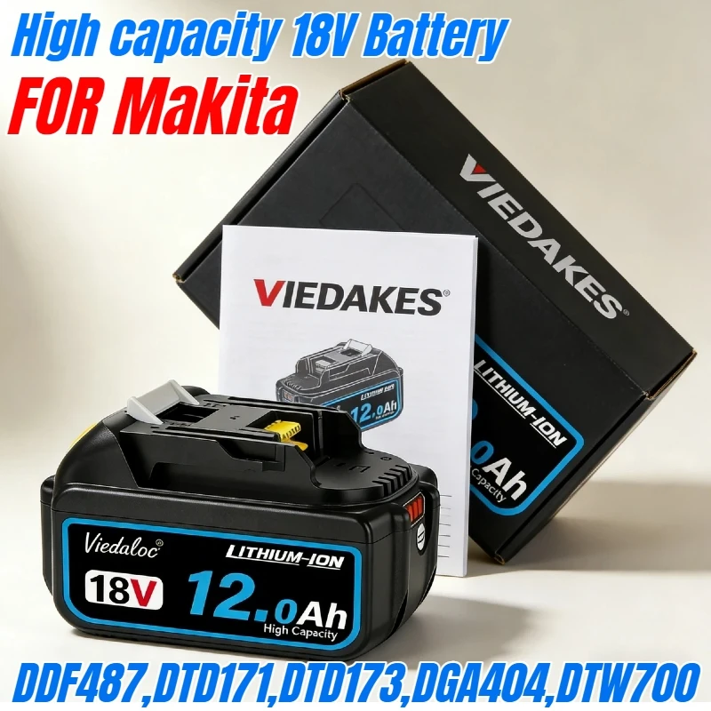 

long lasting 12.0Ah for Makta 18v battery DTD173 DGA404 DAS180 DGA504 DTD171 DJV182Z DTW300 power tools for 마끼다 배터리18v