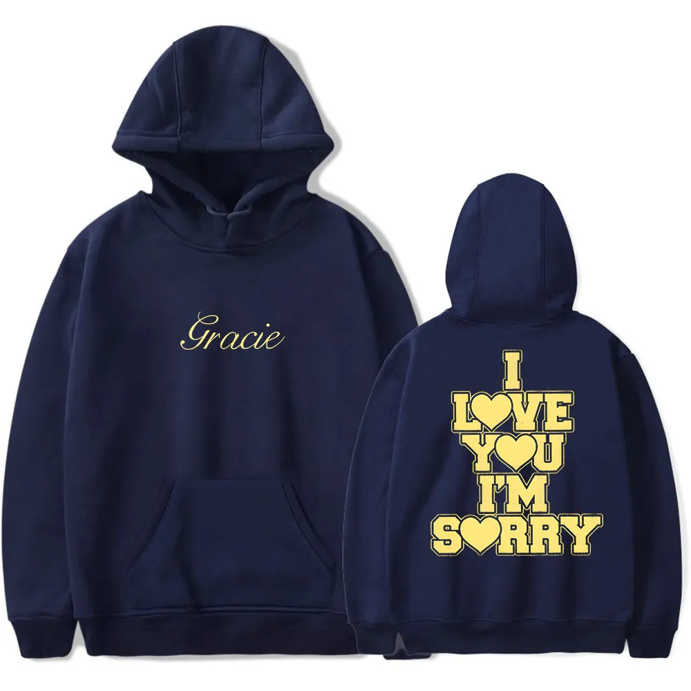 Sudadera con capucha de manga larga Unisex, ropa de moda, jersey de promoción, Gracie Abrams I Love You I'm Sorry