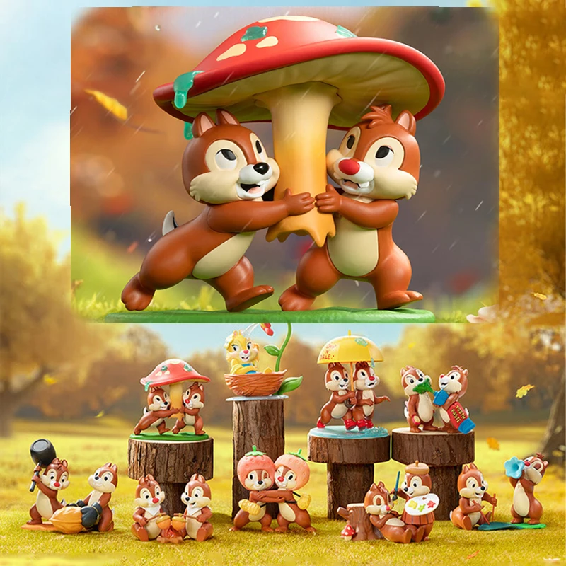 Figurine de boîte aveugle Disney Chip et Dale Brothers, bonne série, jouet Kawai, Collection de bureau, ornements décoratifs, jouet pour enfant, cadeau d'anniversaire