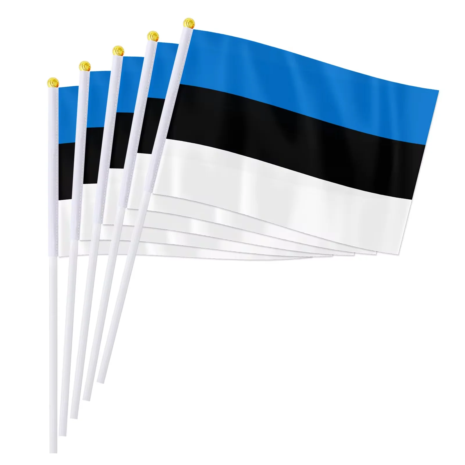 14*21cm Estonia Hand Flag, Estonian National Hand Waving Small Flag World European Countries Decor Gifts