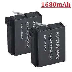 1680mAh Hero 4 Hero4 Gopro 4 Battery for Gopro Hero 4 Camera Battery Go Pro Hero4 bateria AHDBT 401 Action camera Accessories