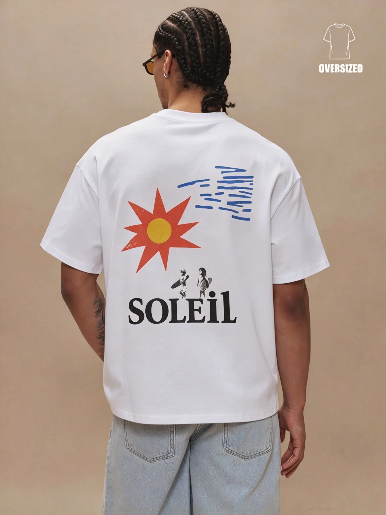 2026 Extra-large short-sleeved printed T-shirt with designs on the front and must-have summer holiday item for all seasons