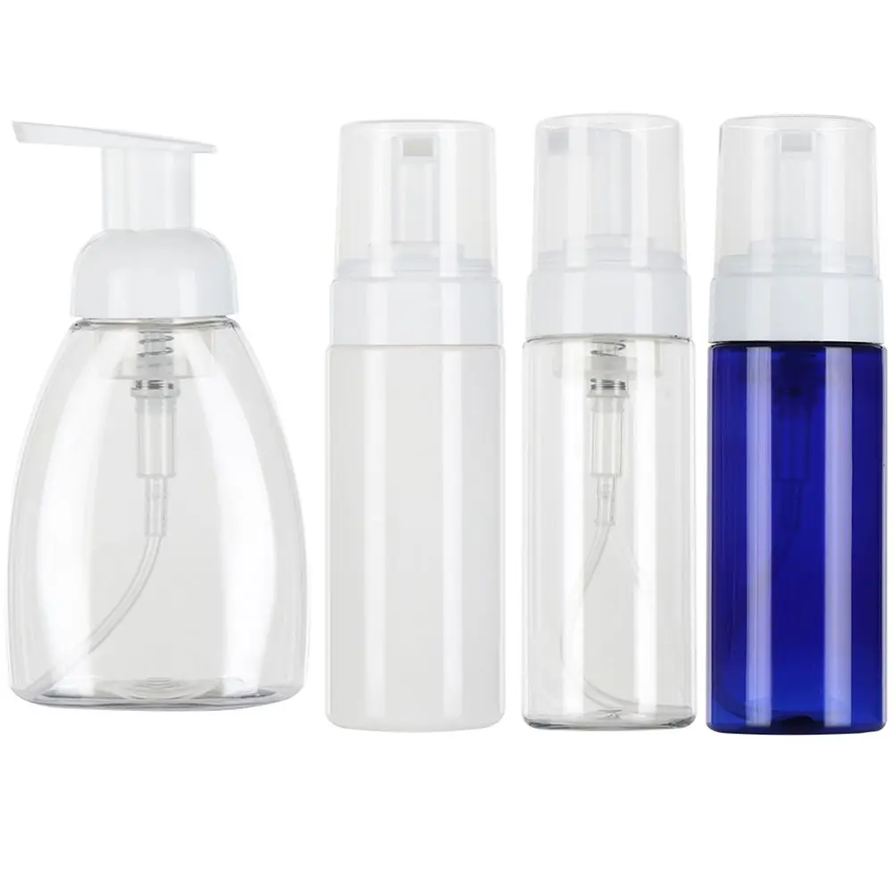 Small Foam Dispenser Plastic Pump Bottles Mini Empty Soap Refillable Bottle for Travel Cleaning Cosmetics Packaging 50/100/250ML