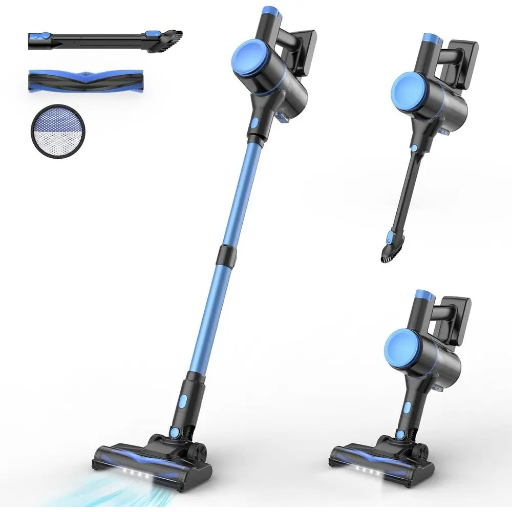 

N8 Cordless Vacuum Cleaner,Lightweight Stick Vacuum with Powerful Suction,2200mAh Battery,40 Mins Runtime,Self-Standing,Recharge