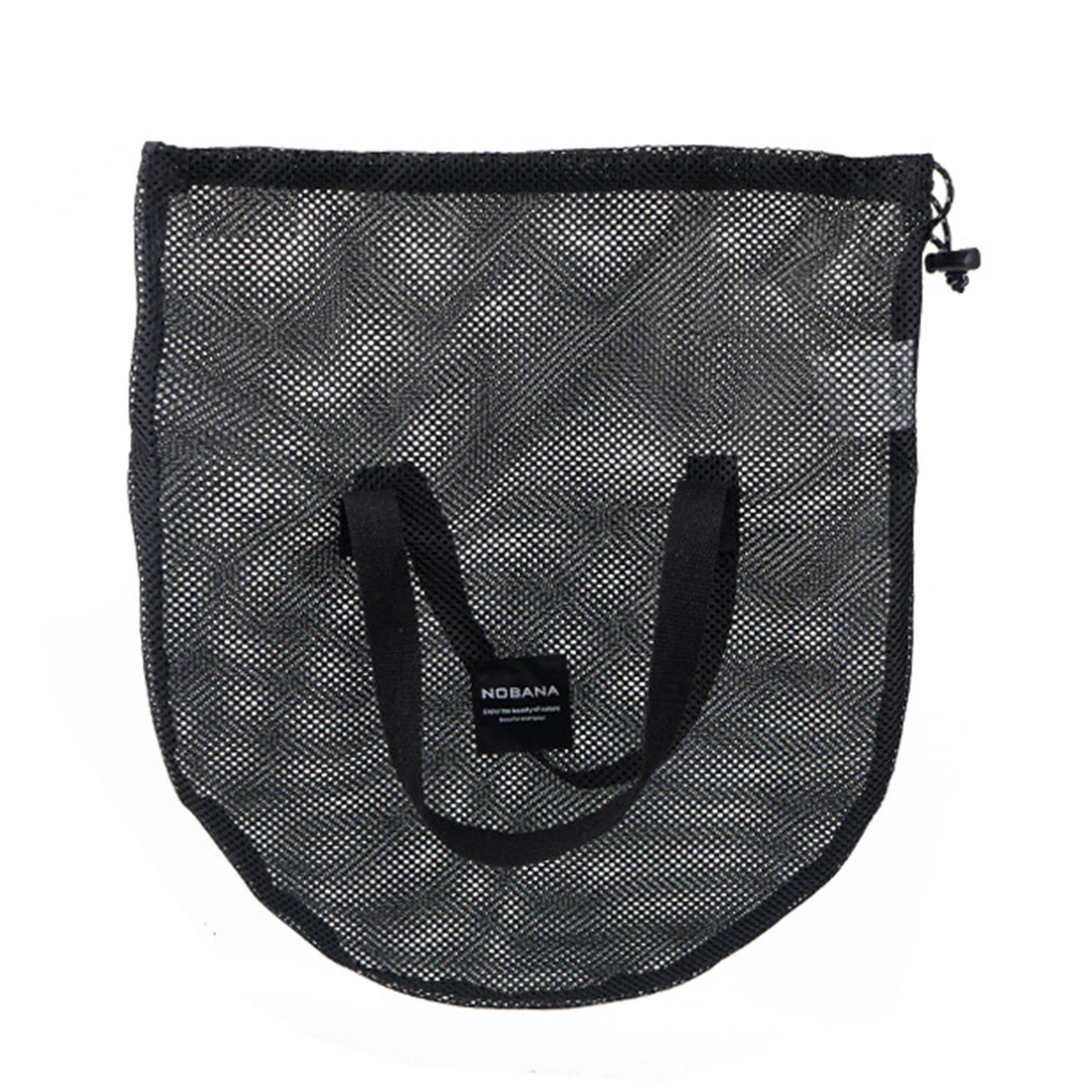 1 Pc Drawstring Mesh Bag Outdoor BBQ Frying Pan Bags Grill Plate Carry Bag Travel Storage Mesh Bag Practical Accessories